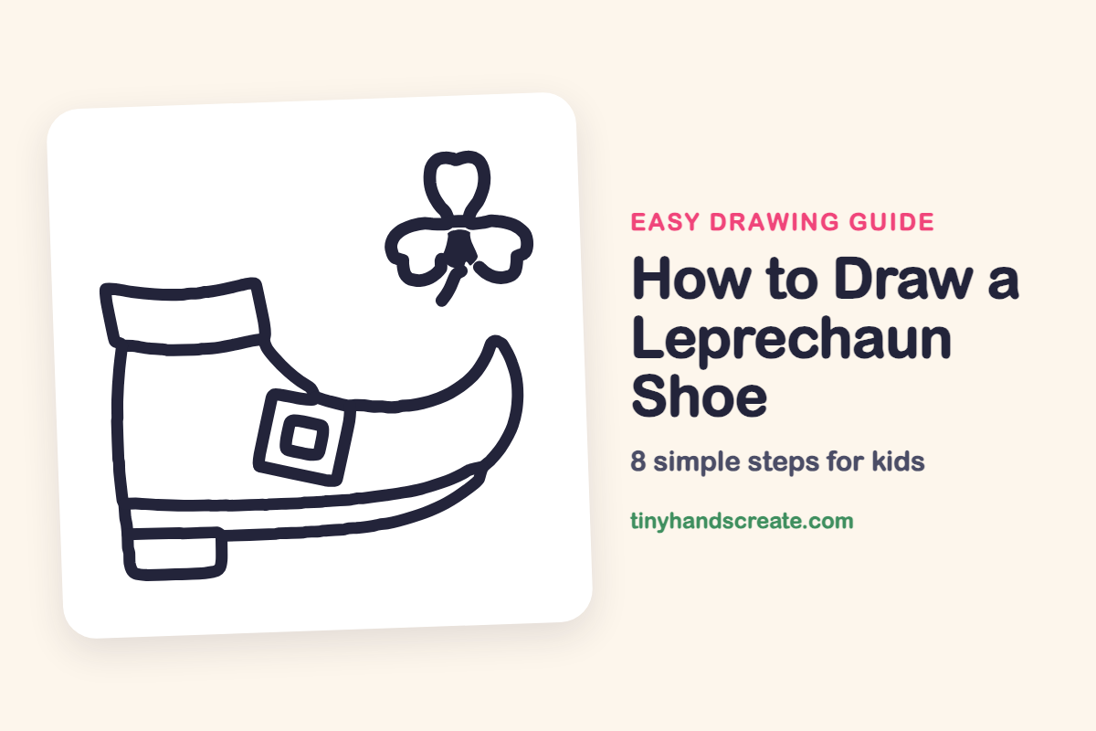 How to Draw a Leprechaun Shoe: easy drawing guide for kids