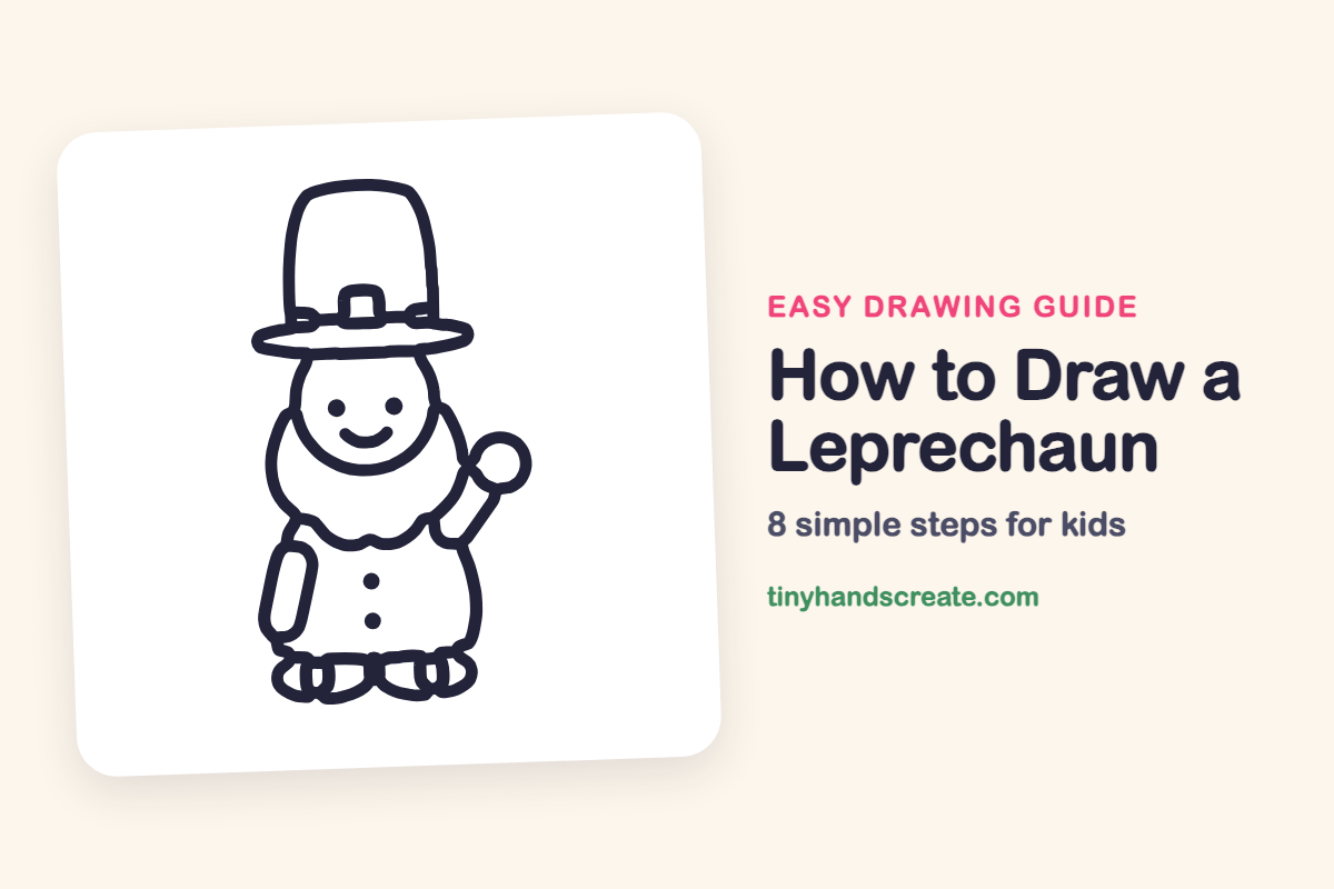 How to Draw a Leprechaun: easy drawing guide for kids