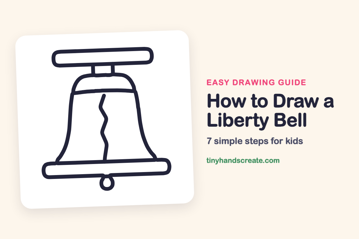 How to Draw a Liberty Bell: easy drawing guide for kids