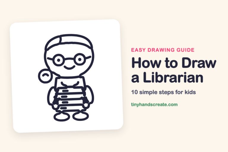 How to Draw a Librarian: easy drawing guide for kids