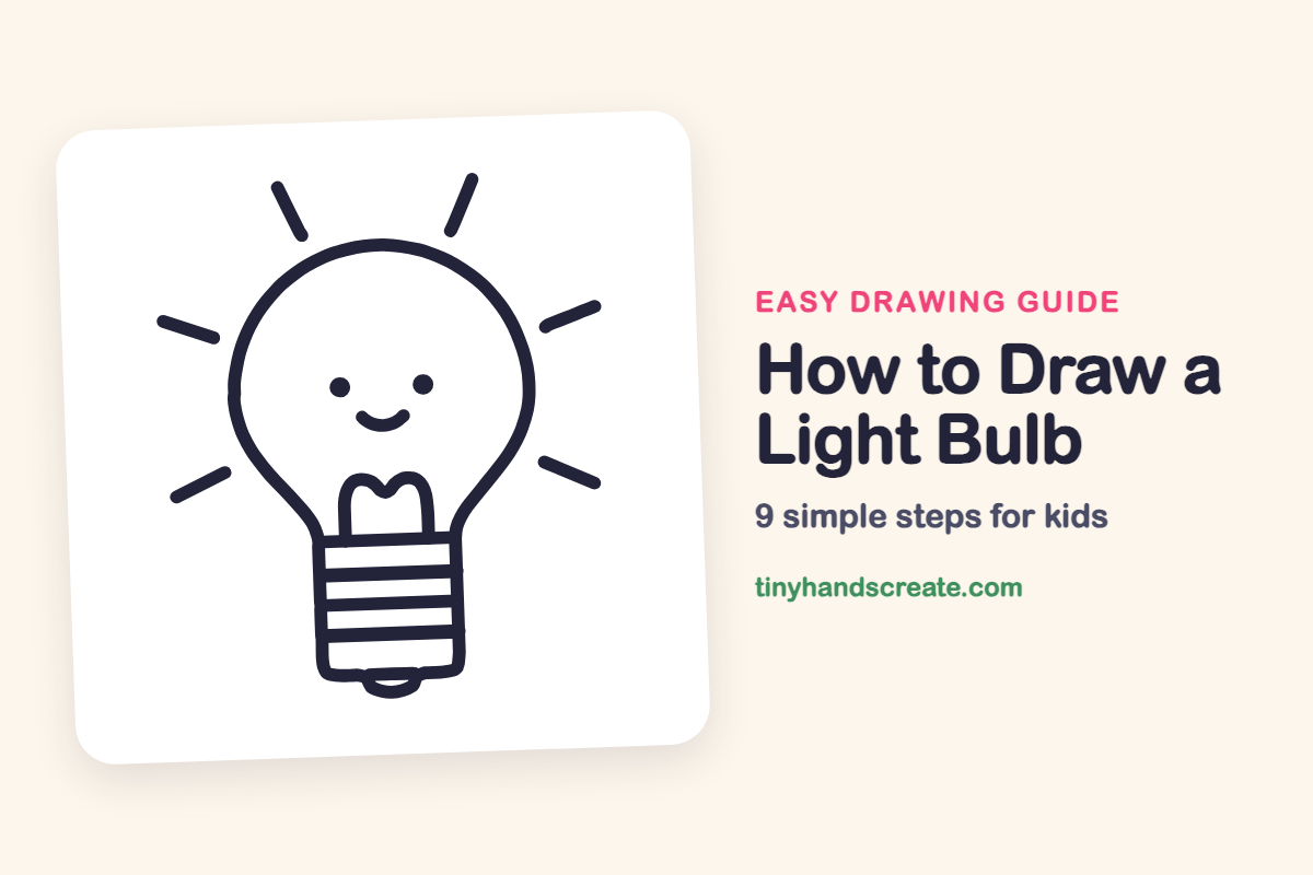 How to Draw a Light Bulb: easy drawing guide for kids