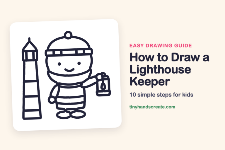 How to Draw a Lighthouse Keeper: easy drawing guide for kids
