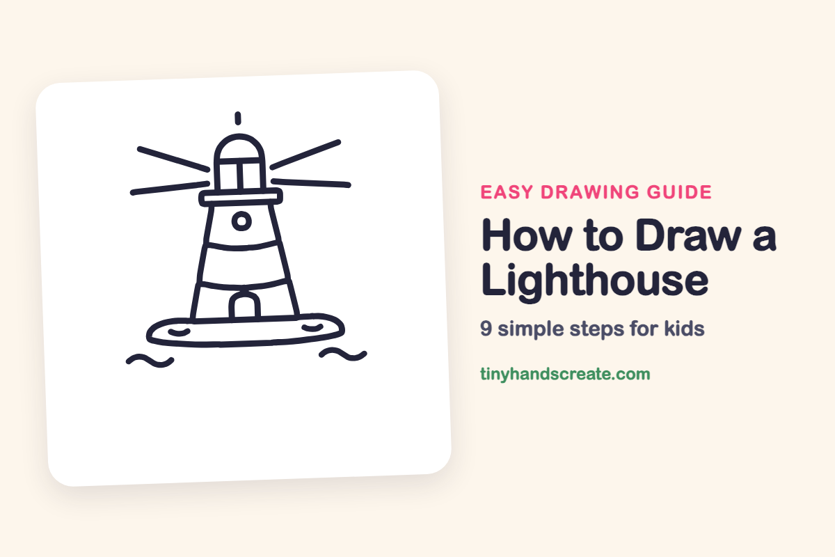 How to Draw a Lighthouse: easy drawing guide for kids