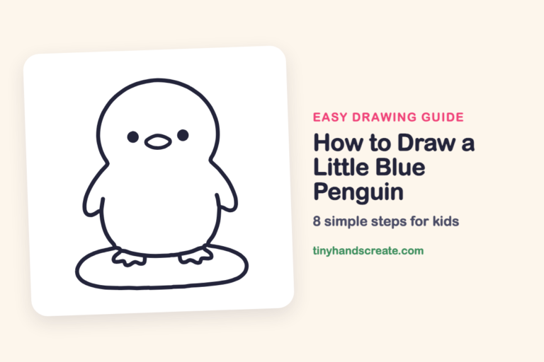 How to Draw a Little Blue Penguin step by step
