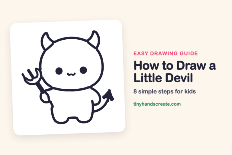 How to Draw a Little Devil: easy drawing guide for kids