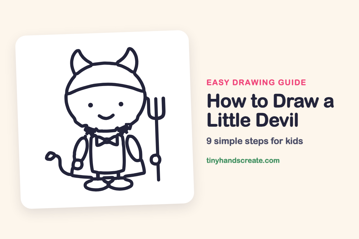 How to Draw a Little Devil: easy drawing guide for kids