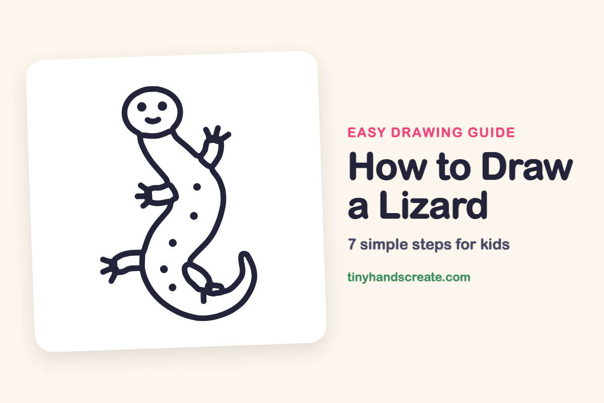 How to Draw a Lizard: easy drawing guide for kids