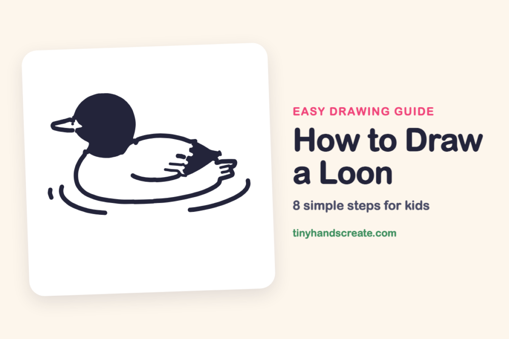 Water Ripple Mess How to Draw a Loon: Easy Step by Step for Kids
