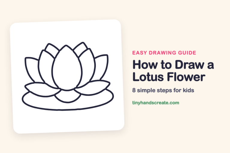 How to Draw a Lotus Flower: easy drawing guide for kids