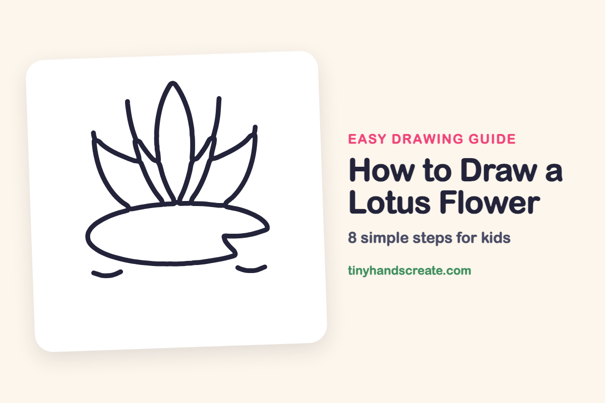 How to Draw a Lotus Flower: easy drawing guide for kids