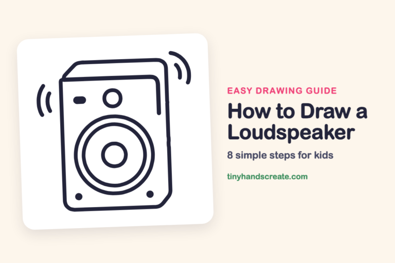 How to Draw a Loudspeaker: easy drawing guide for kids