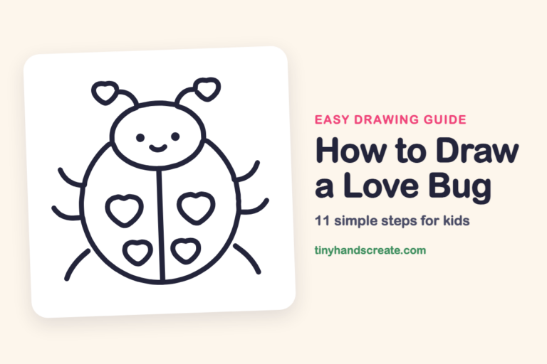 How to Draw a Love Bug: easy drawing guide for kids