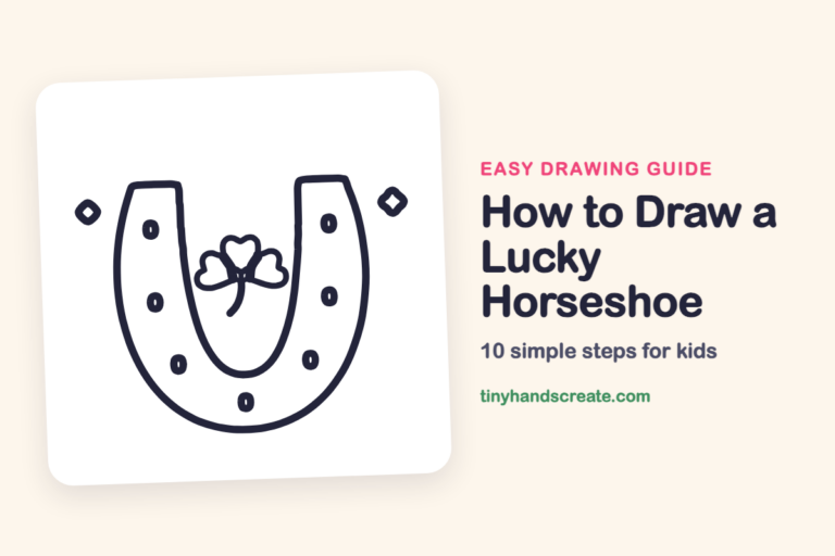 How to Draw a Lucky Horseshoe: easy drawing guide for kids
