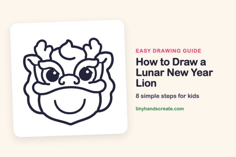 How to Draw a Lunar New Year Lion: easy drawing guide for kids