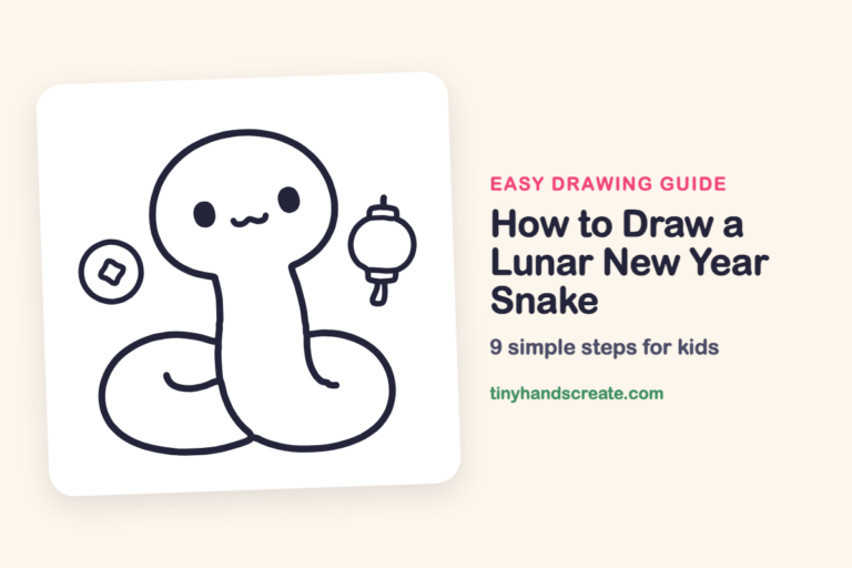 How to Draw a Lunar New Year Snake: easy drawing guide for kids
