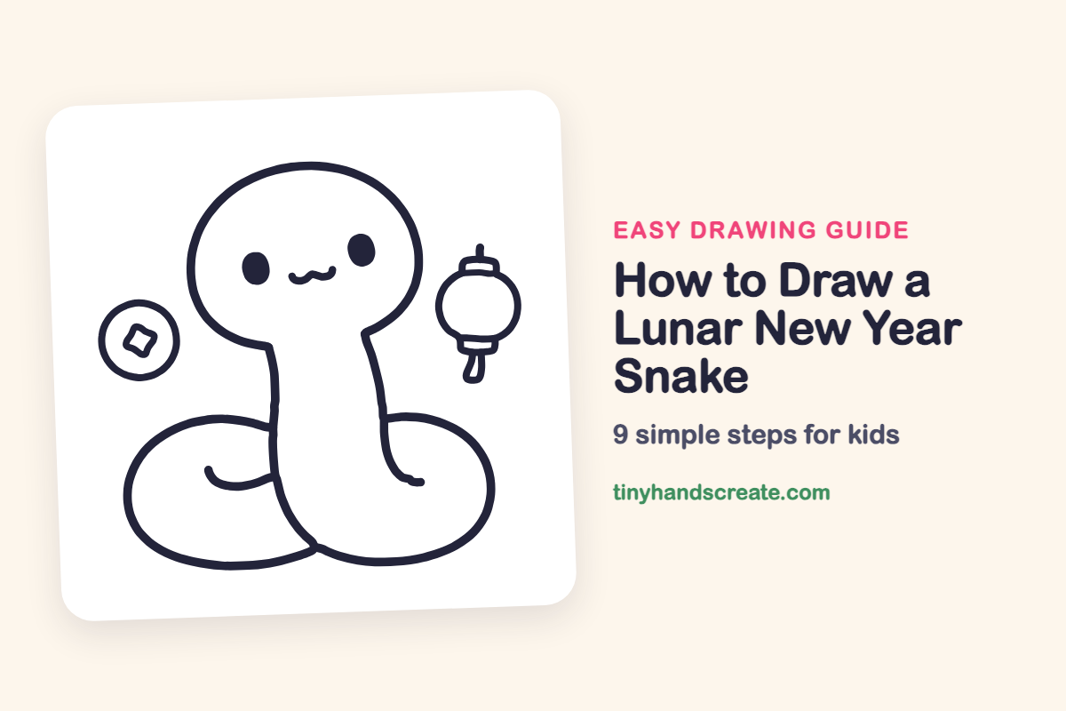 How to Draw a Lunar New Year Snake: easy drawing guide for kids