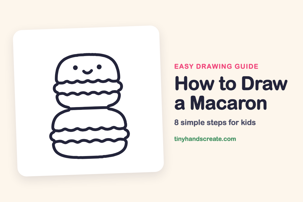 How to Draw a Macaron: easy drawing guide for kids