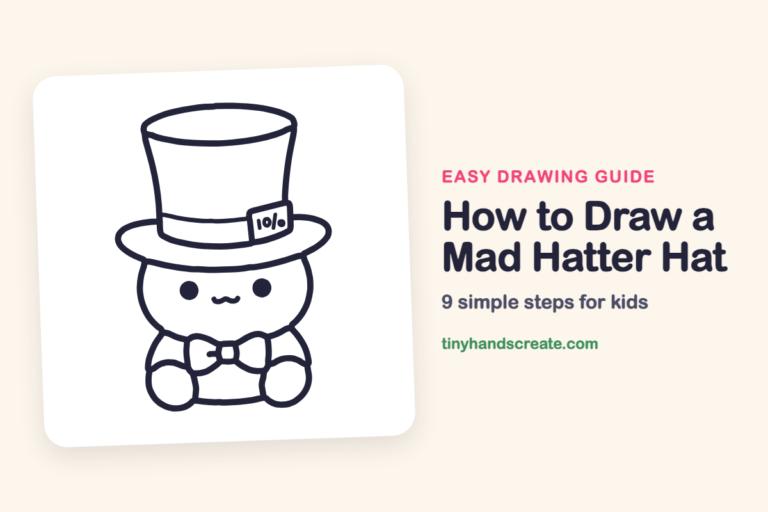 How to Draw a Mad Hatter Hat: easy drawing guide for kids