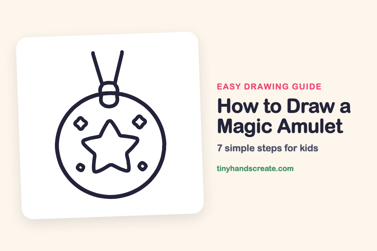 How to Draw a Magic Amulet: easy drawing guide for kids
