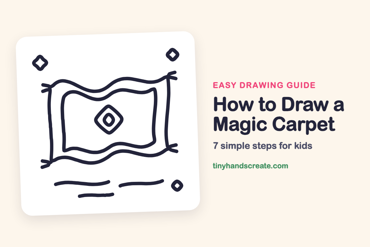 How to Draw a Magic Carpet: easy drawing guide for kids