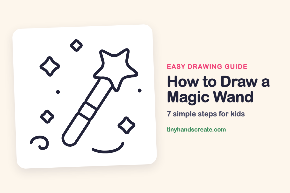 How to Draw a Magic Wand: easy drawing guide for kids