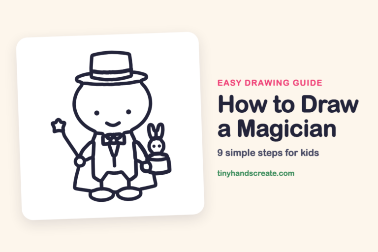 How to Draw a Magician: easy drawing guide for kids