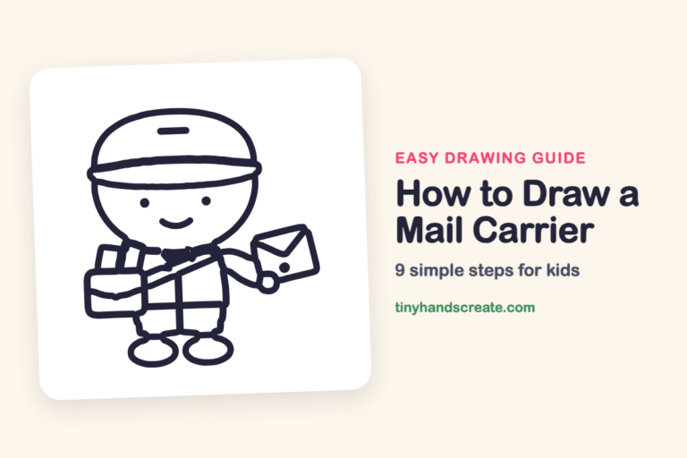 How to Draw a Mail Carrier: easy drawing guide for kids