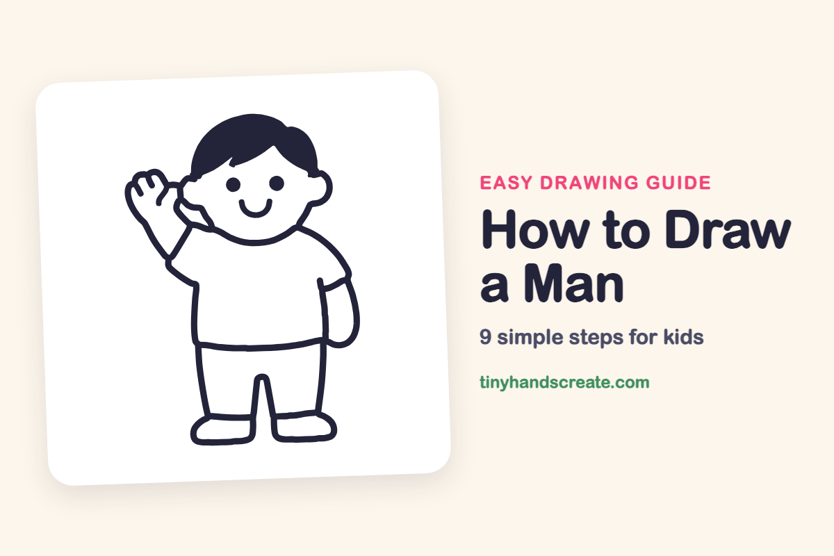 How to Draw a Man: easy drawing guide for kids