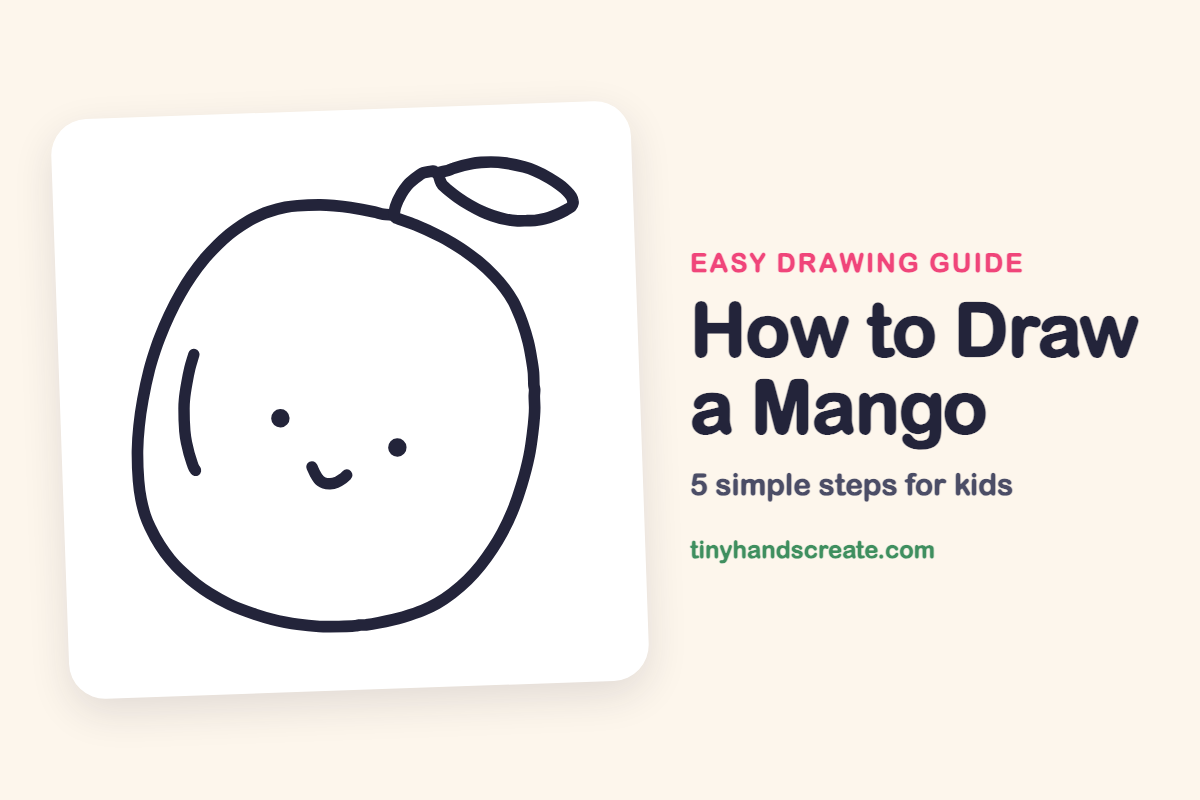 How to Draw a Mango: easy drawing guide for kids
