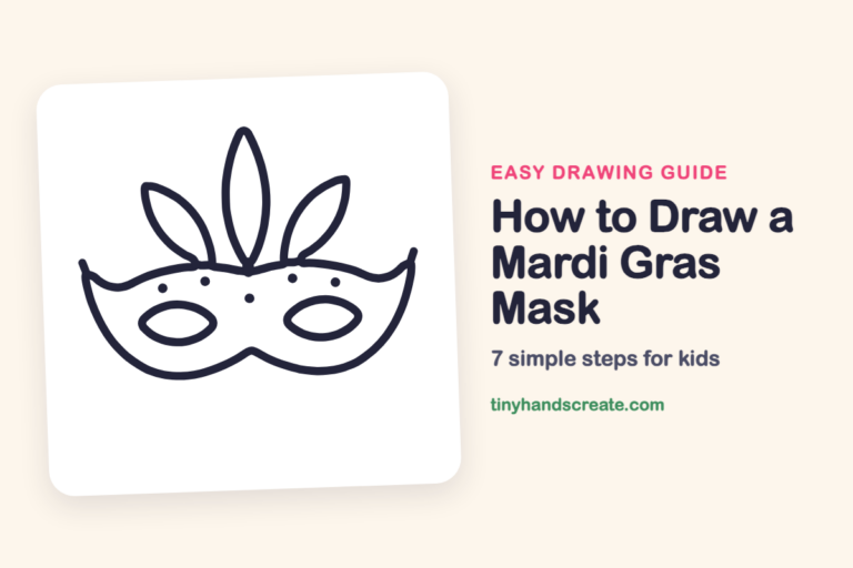How to Draw a Mardi Gras Mask: easy drawing guide for kids