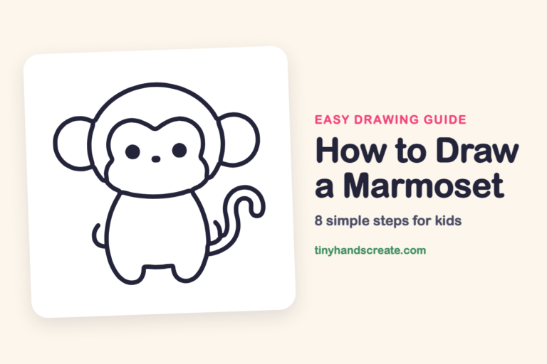 How to Draw a Marmoset: easy drawing guide for kids