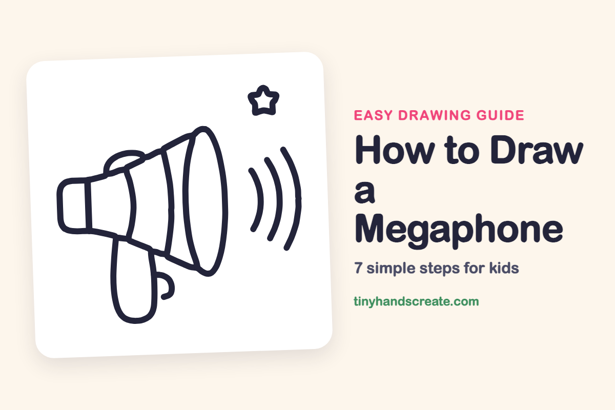 How to Draw a Megaphone: easy drawing guide for kids