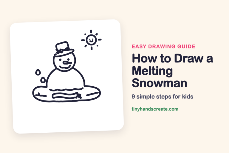 How to Draw a Melting Snowman step by step