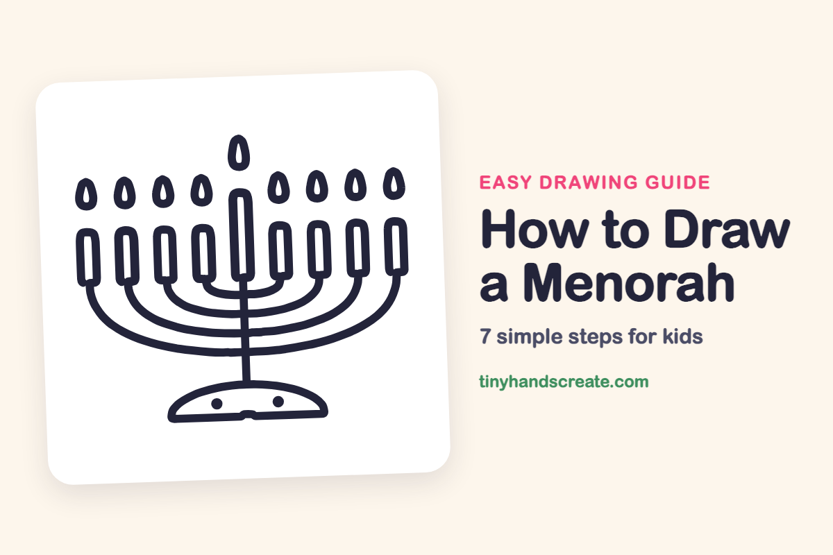 How to Draw a Menorah: easy drawing guide for kids