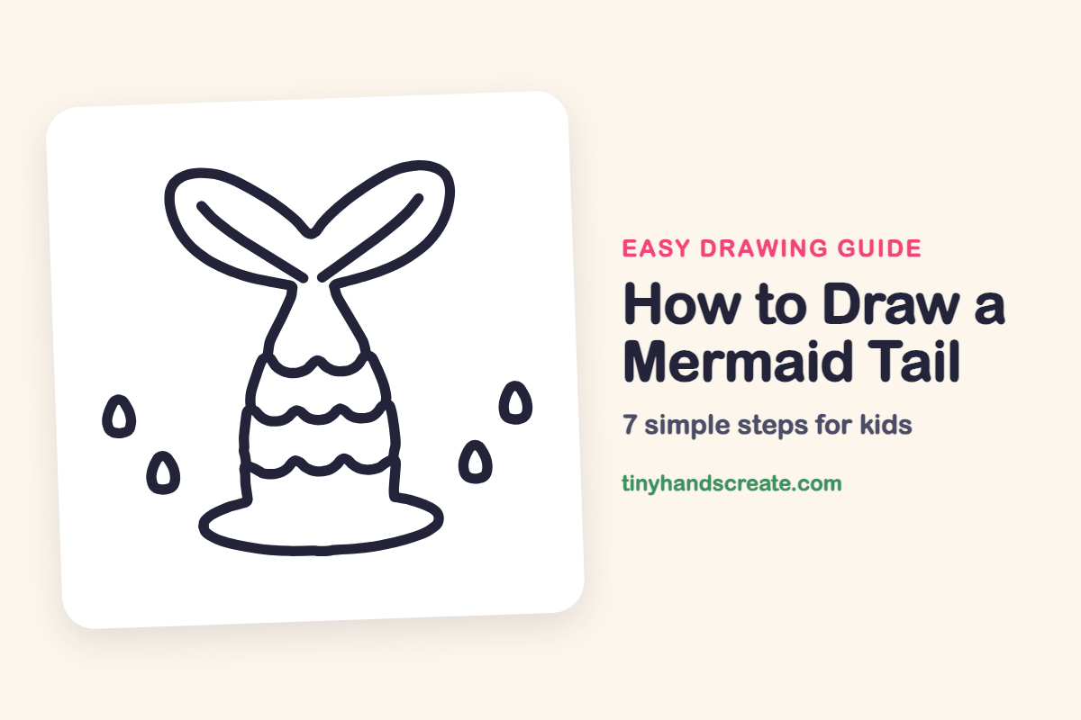 How to Draw a Mermaid Tail: easy drawing guide for kids