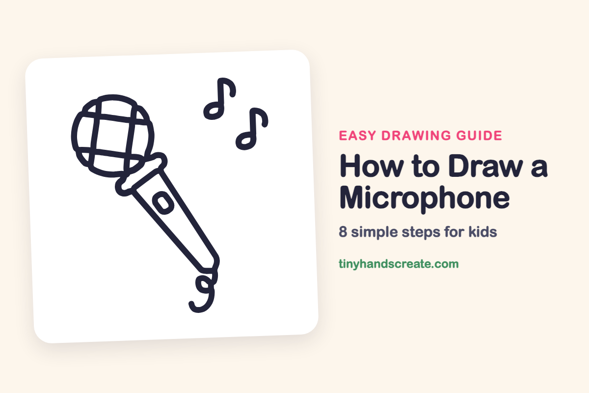 How to Draw a Microphone: easy drawing guide for kids