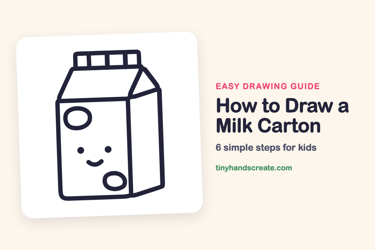 How to Draw a Milk Carton: easy drawing guide for kids