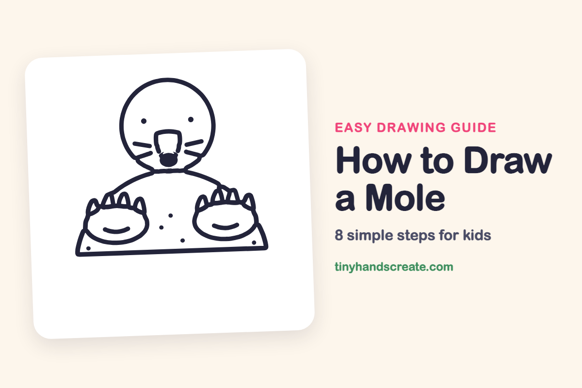 How to Draw a Mole: easy drawing guide for kids