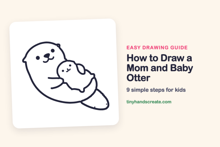 How to Draw a Mom and Baby Otter: easy drawing guide for kids