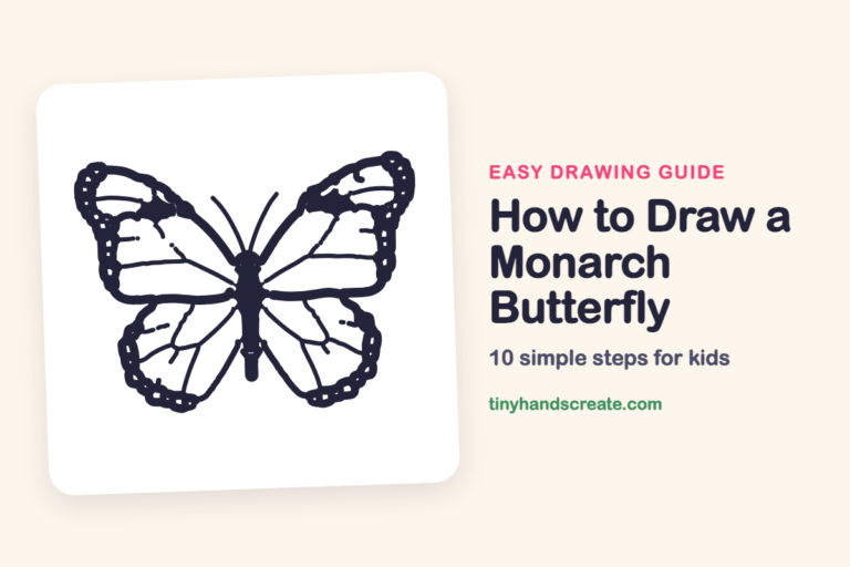How to Draw a Monarch Butterfly: easy drawing guide for kids