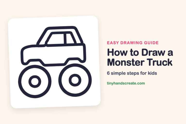 How to Draw a Monster Truck: easy drawing guide for kids