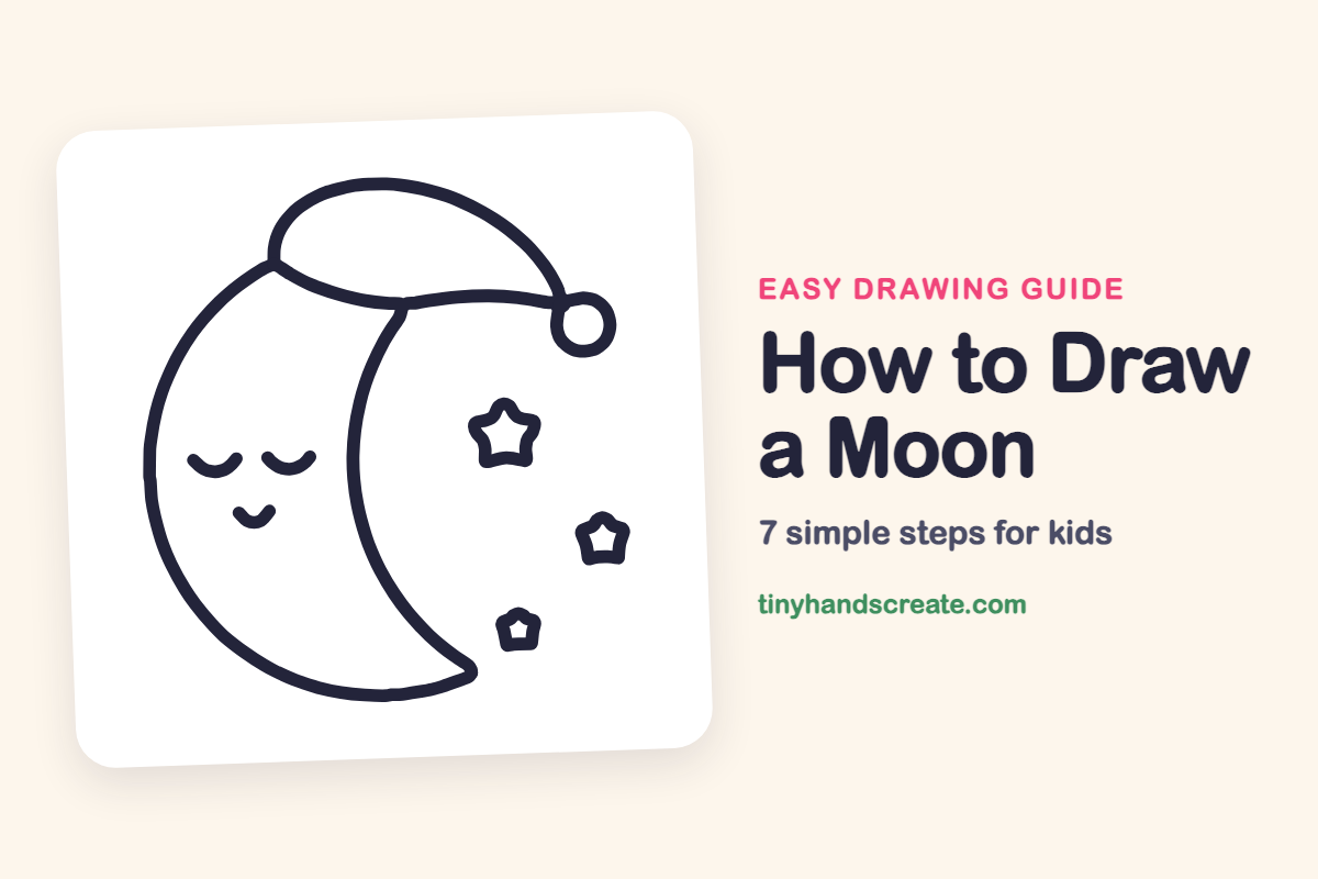 How to Draw a Moon: easy drawing guide for kids
