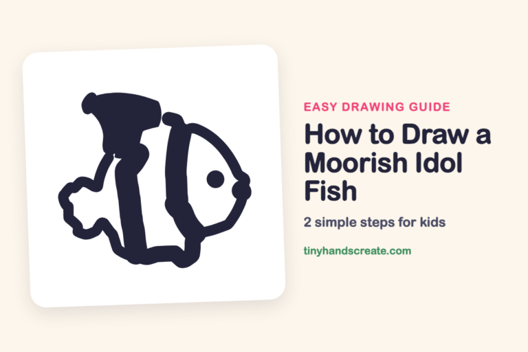 How to Draw a Moorish Idol Fish: easy drawing guide for kids