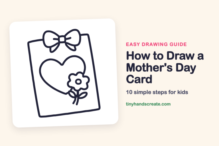 How to Draw a Mother's Day Card: easy drawing guide for kids