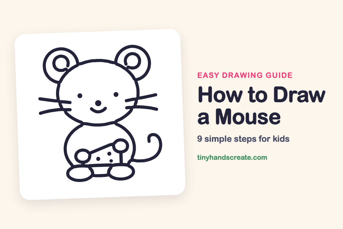 How to Draw a Mouse: easy drawing guide for kids
