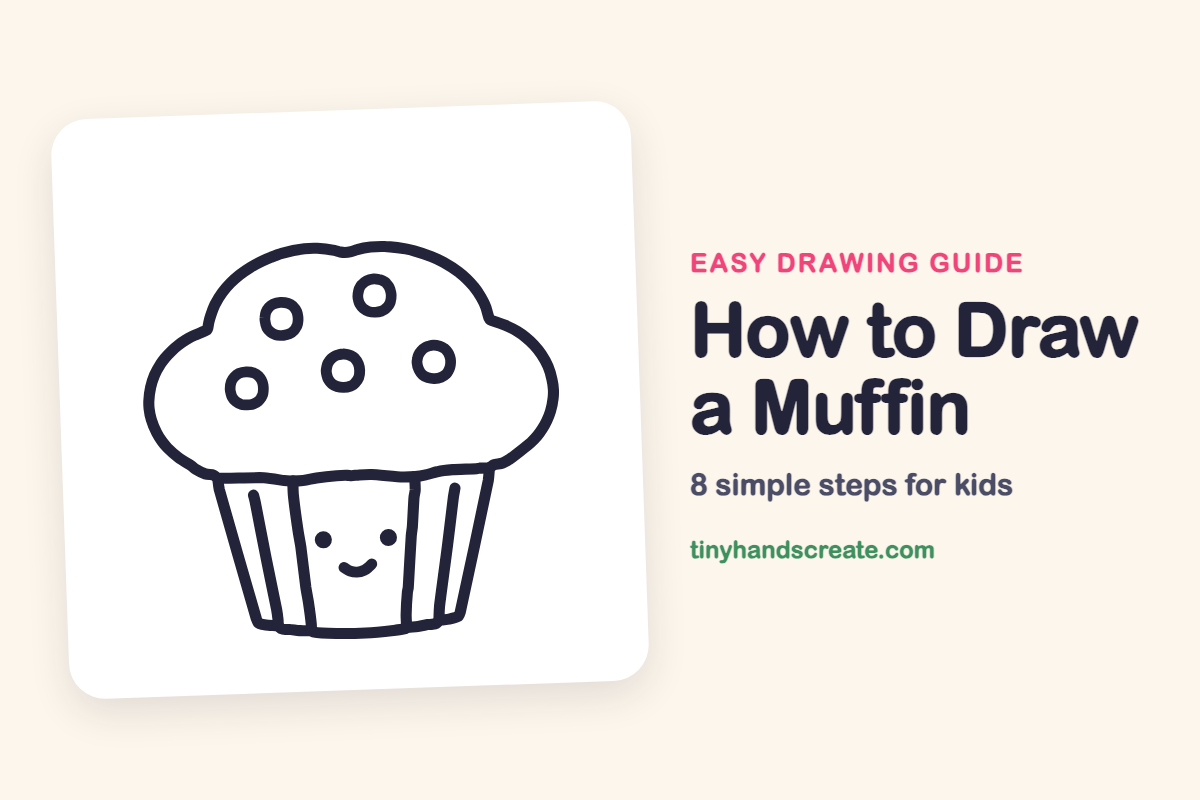 How to Draw a Muffin: easy drawing guide for kids