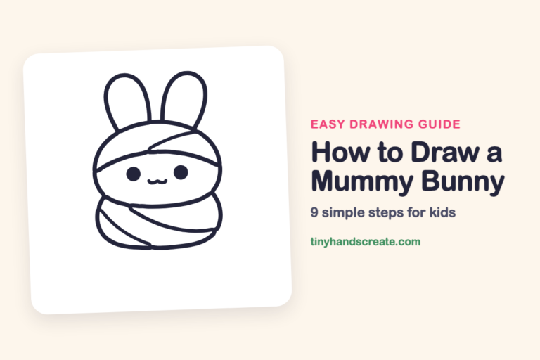 How to Draw a Mummy Bunny: easy drawing guide for kids