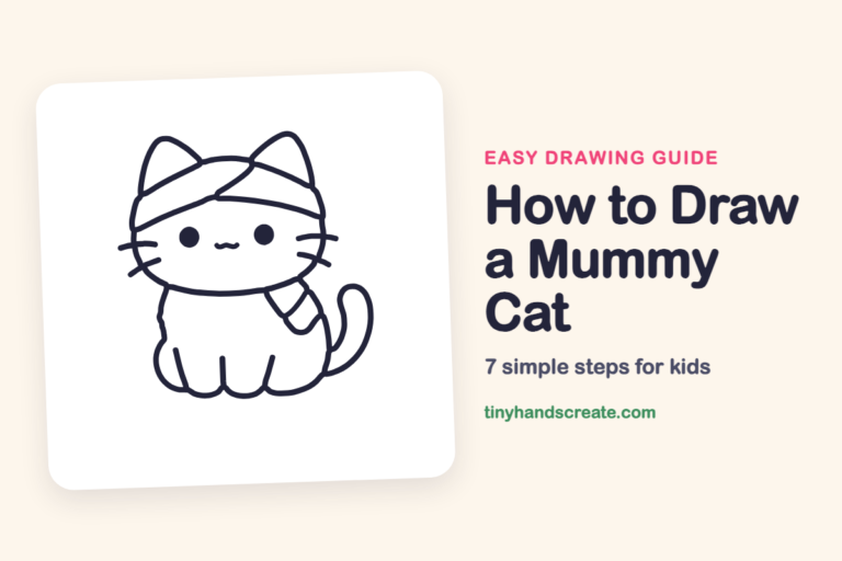 How to Draw a Mummy Cat: easy drawing guide for kids