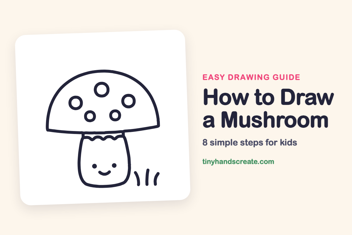 How to Draw a Mushroom: easy drawing guide for kids