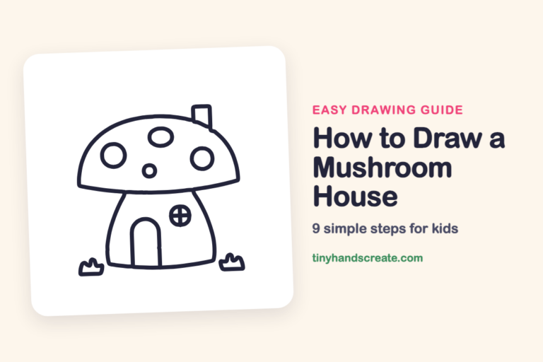 How to Draw a Mushroom House: easy drawing guide for kids